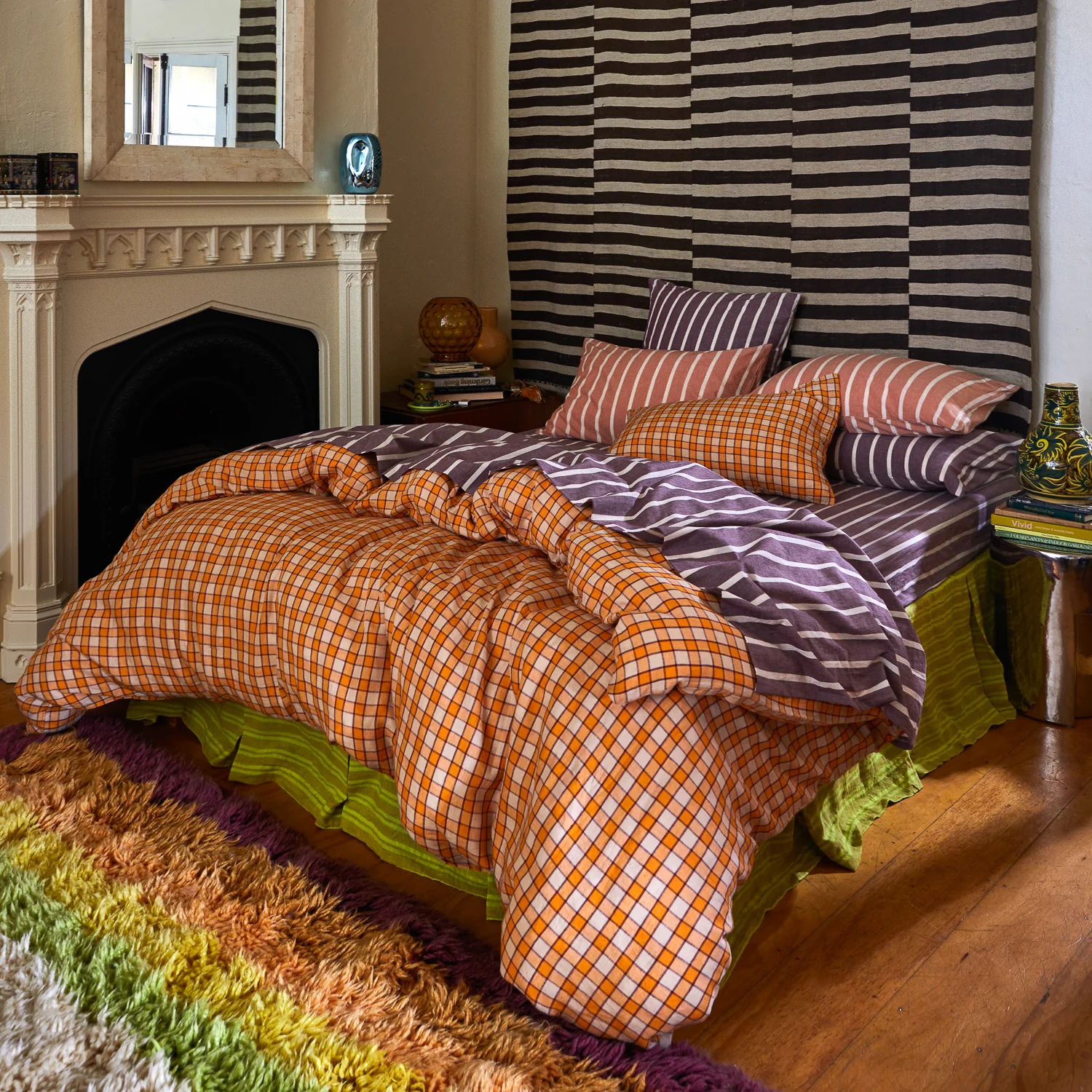 Abrielle Cotton Euro Pillowcase Set - Mahogany - Image 6