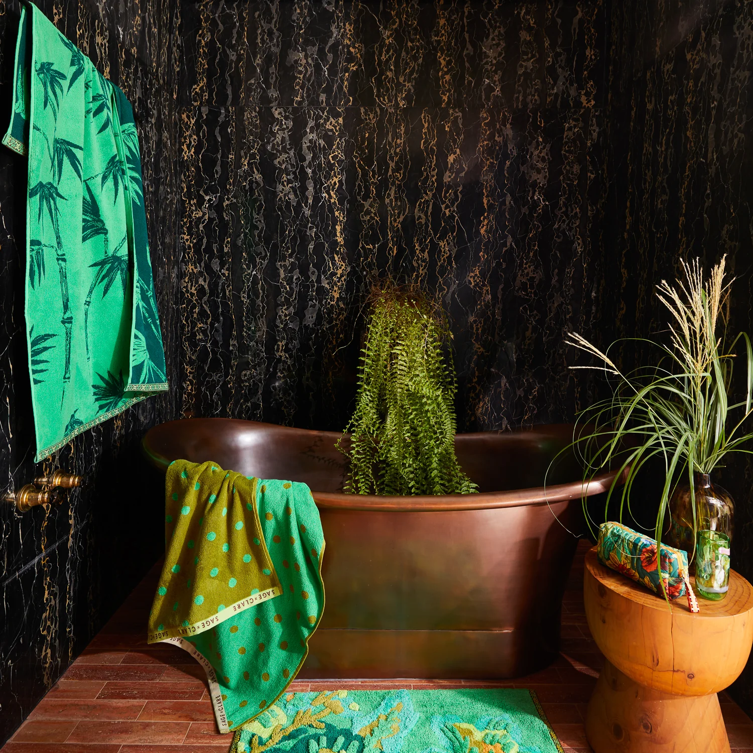 Aneta Bath Sheet - Spring Green - Image 5