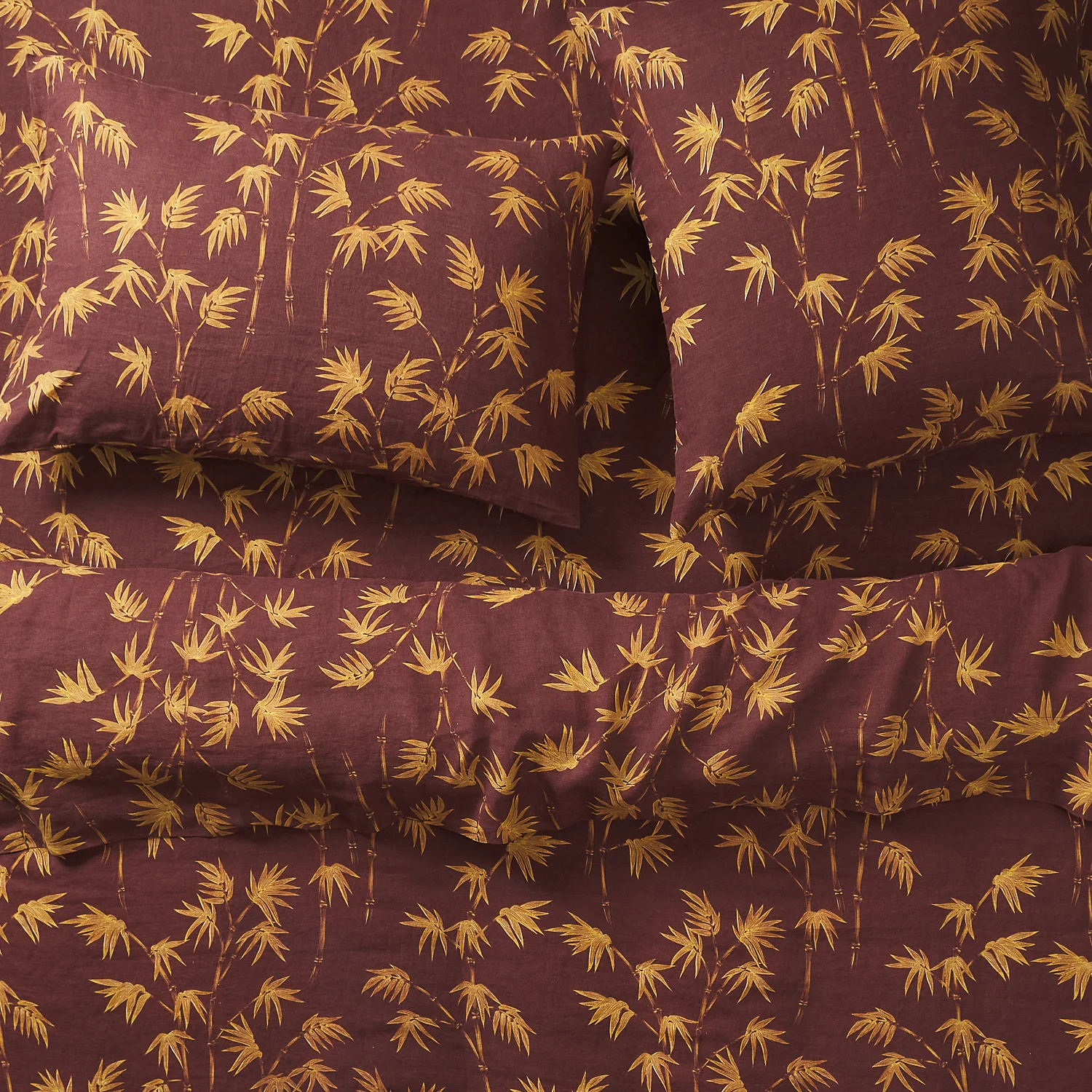 Aneta Linen Pillowcase Set - Rosewood - Image 4