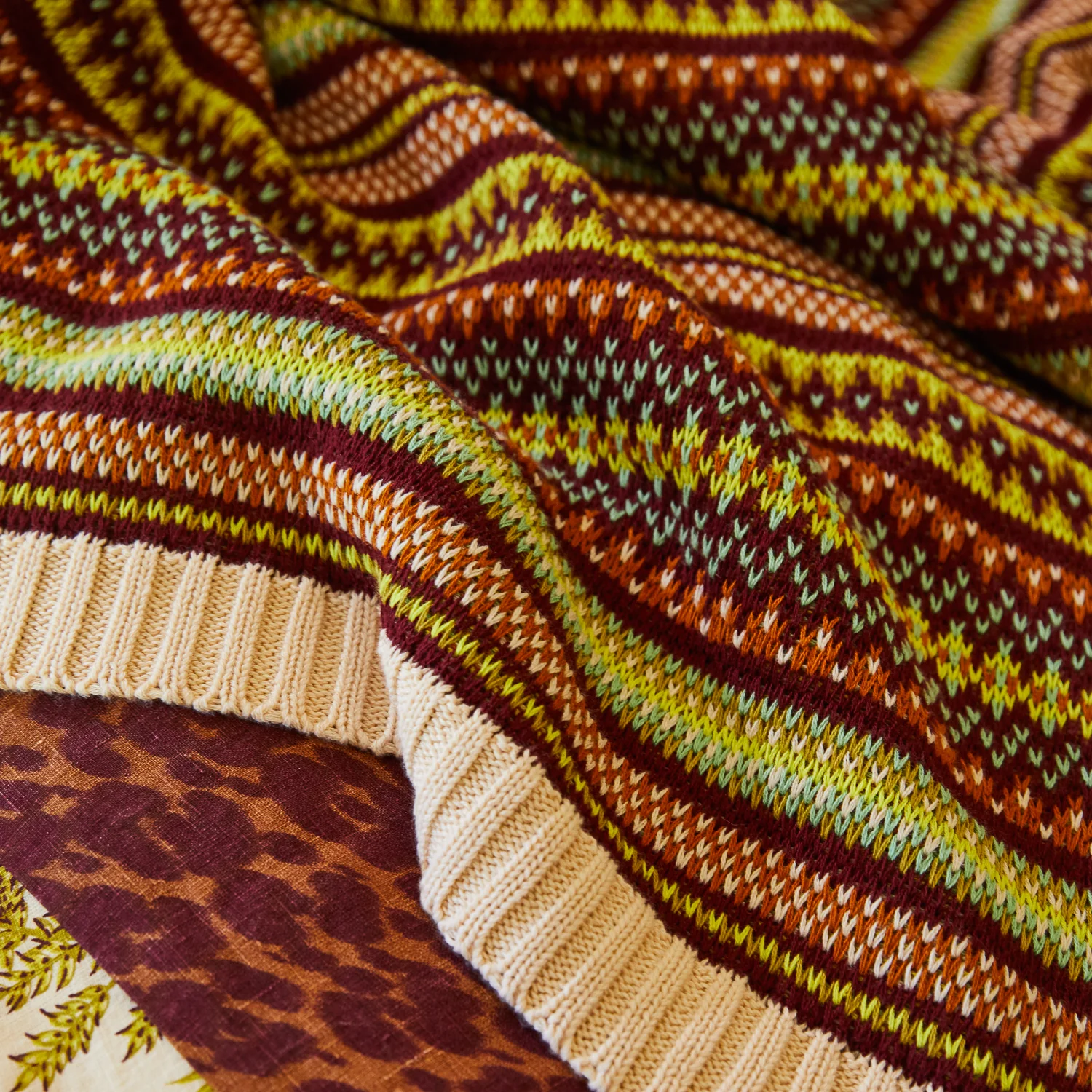 Arlette Knit Blanket - Emerald - Image 3