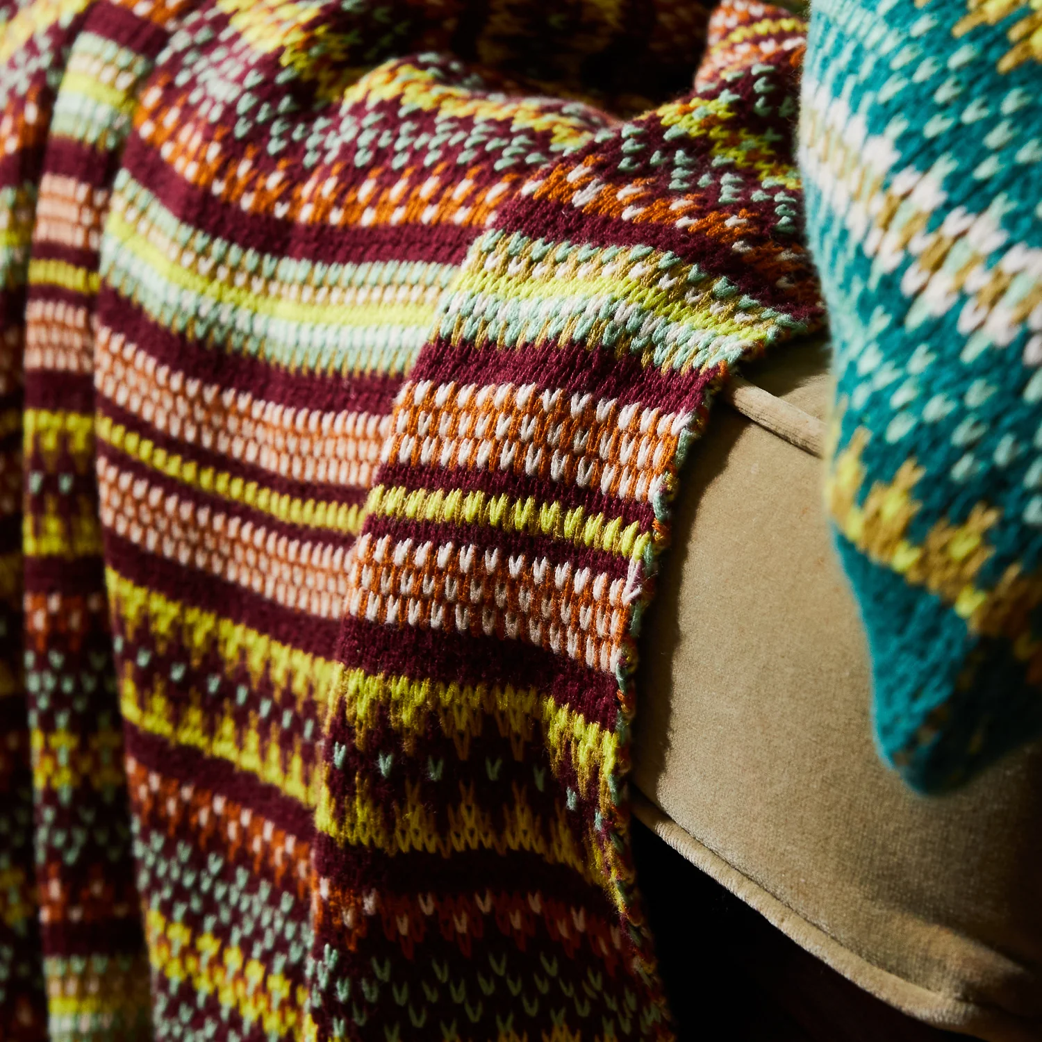 Arlette Knit Blanket - Emerald - Image 6