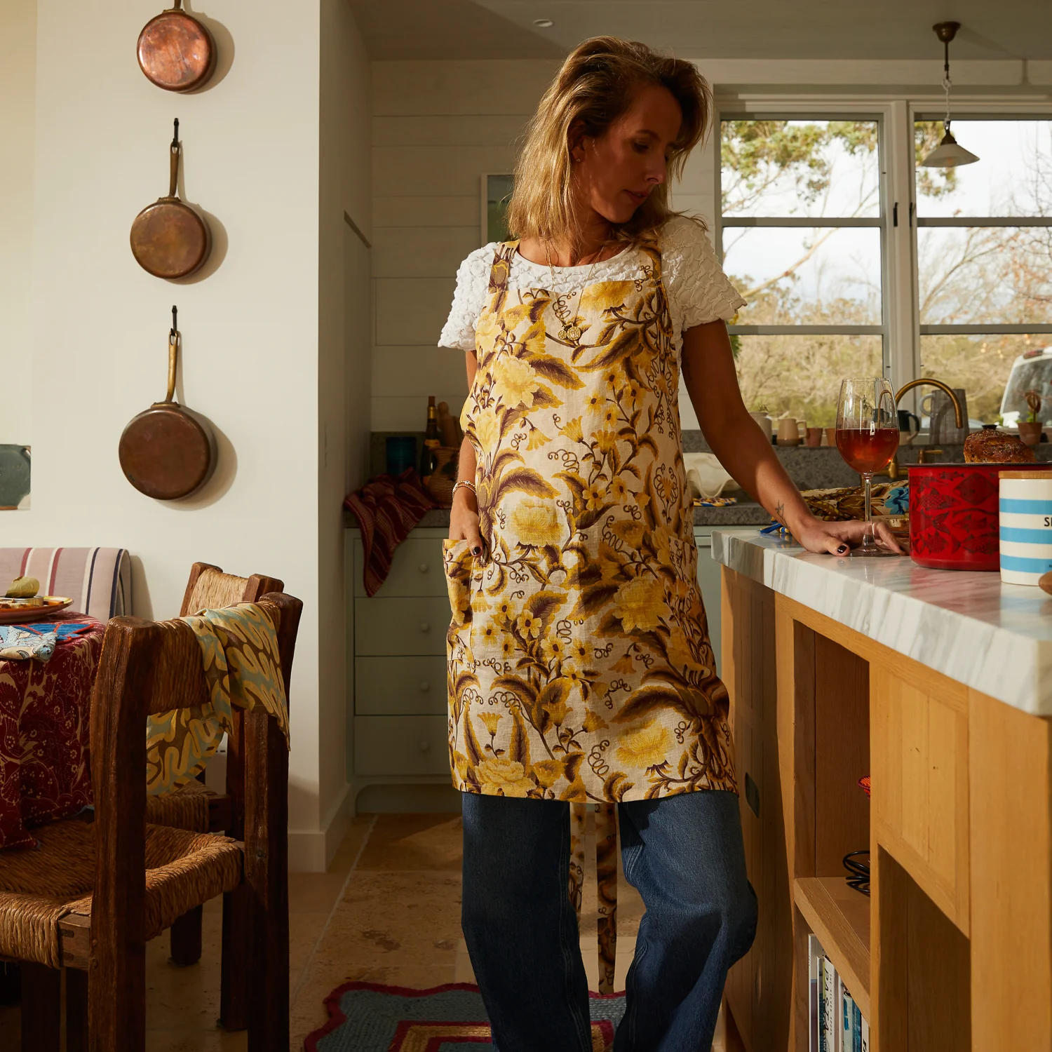 Clementine Linen Apron - Image 2