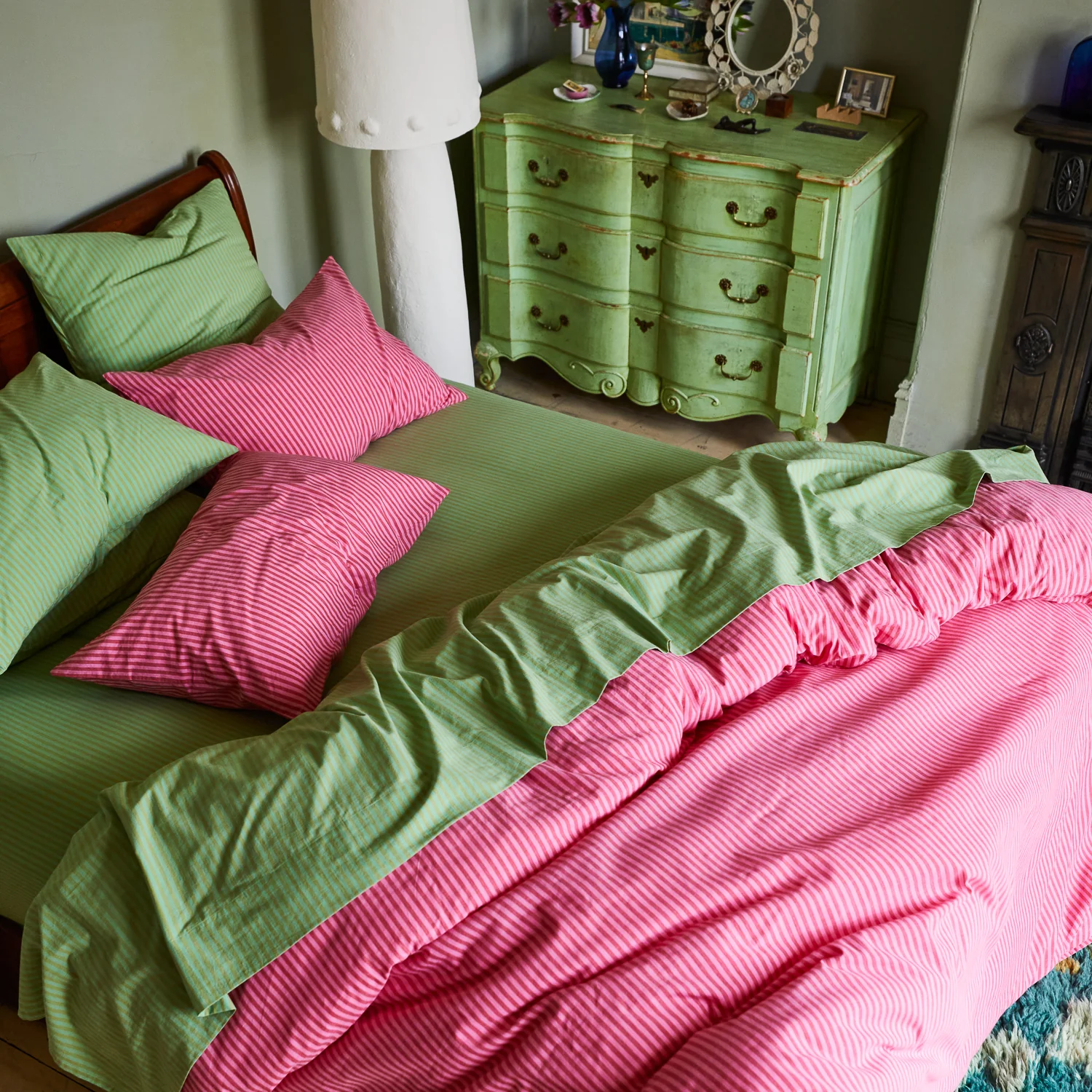 Cordell Cotton Pillowcase Set - Scarlet - Image 6