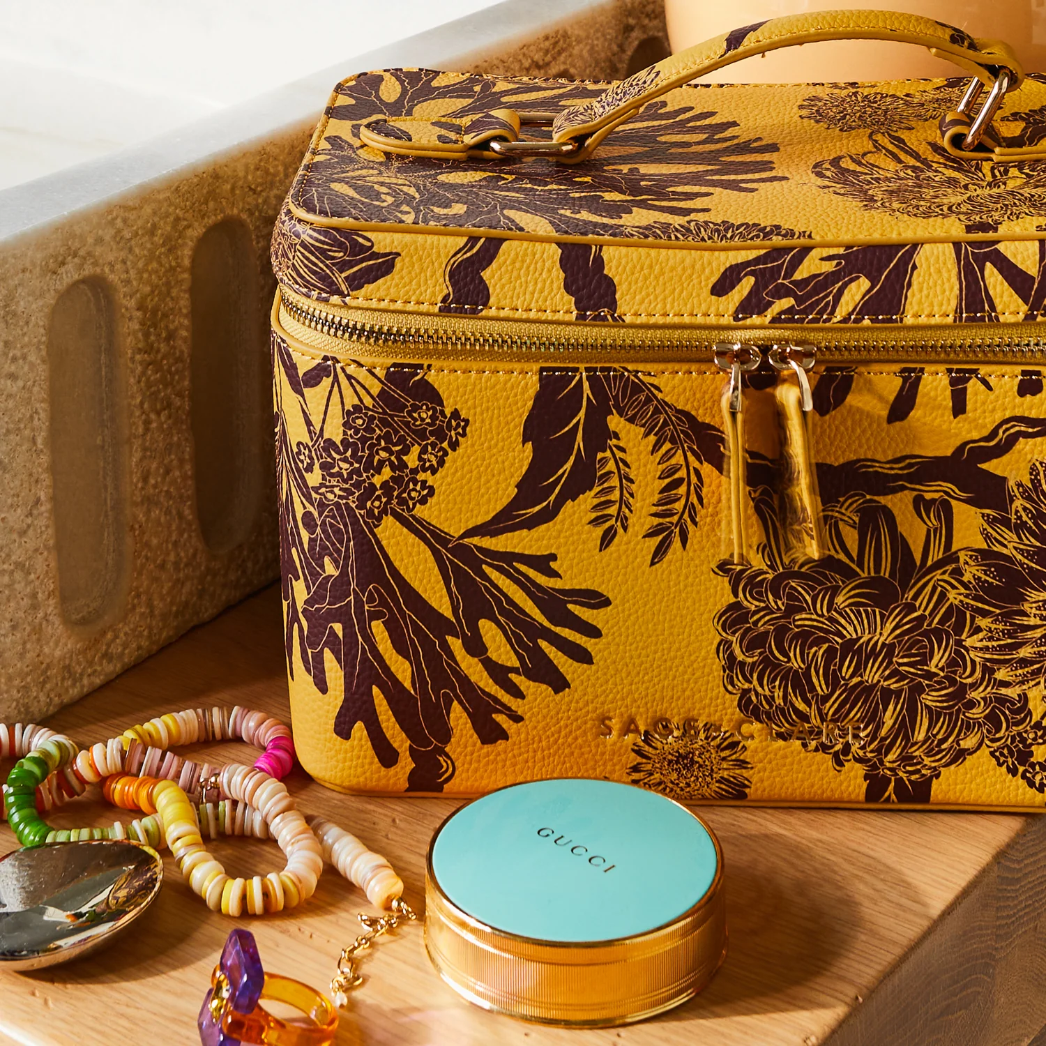 Delphine Large Vanity Case - Dune - Image 6