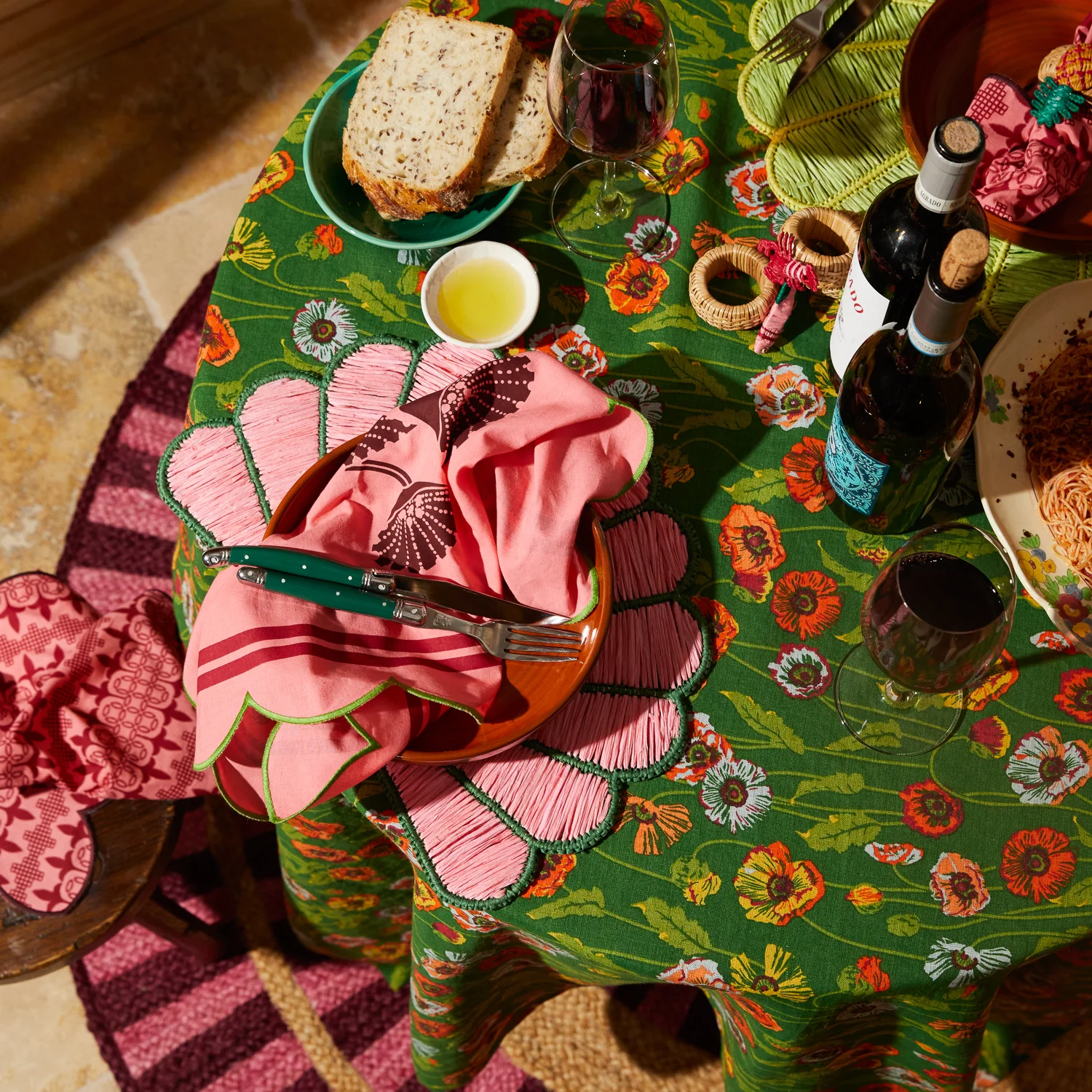 Elena Napkin Set - Hibiscus - Image 3