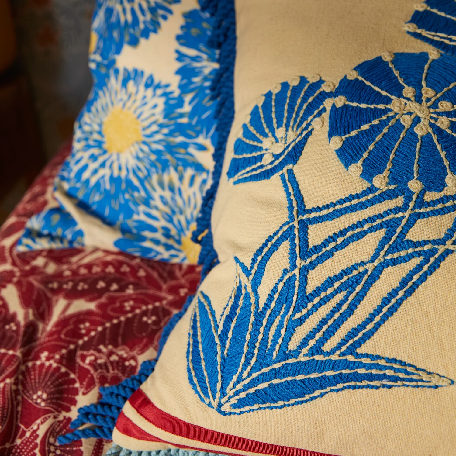 Emilia Embroidered Cushion - Image 4