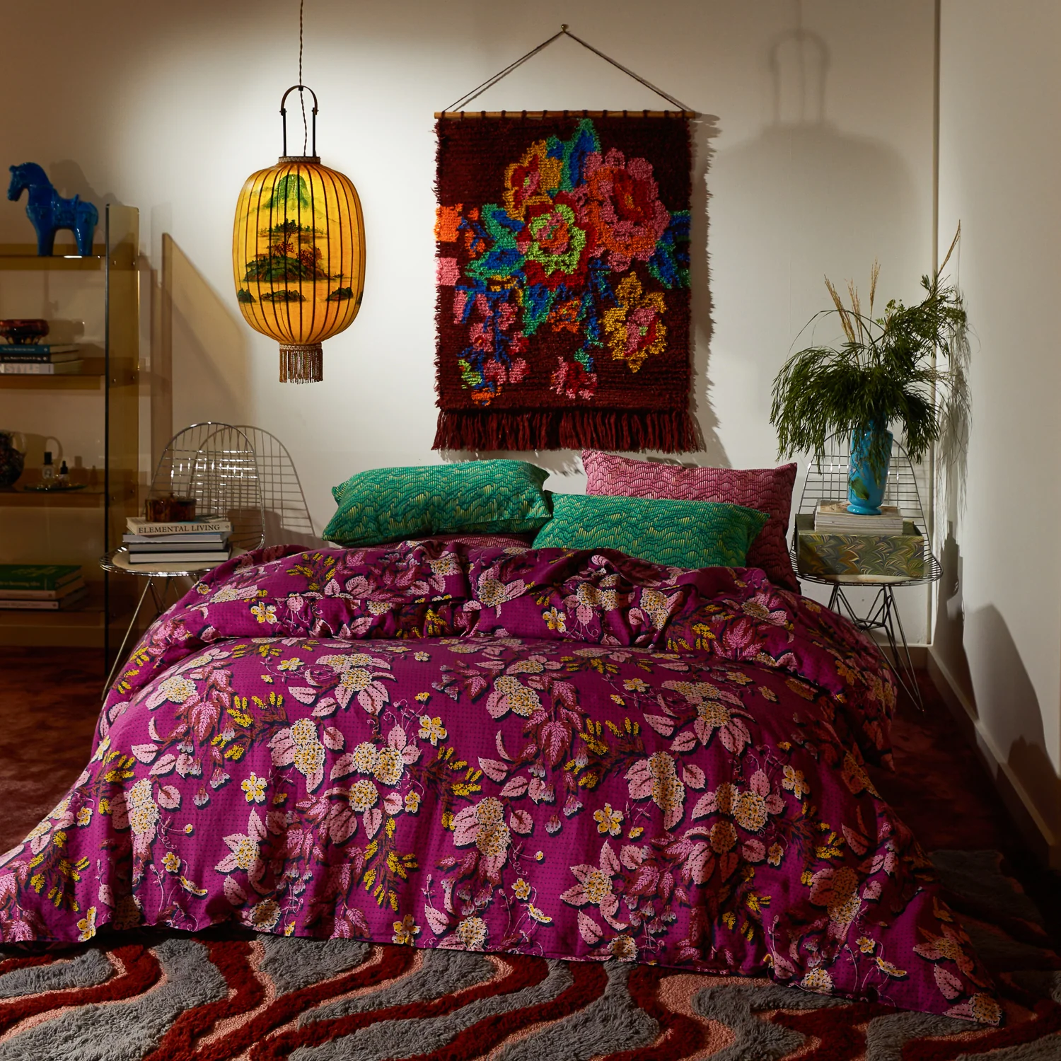 Heidi Linen Quilt Cover - Mulberry - Image 2