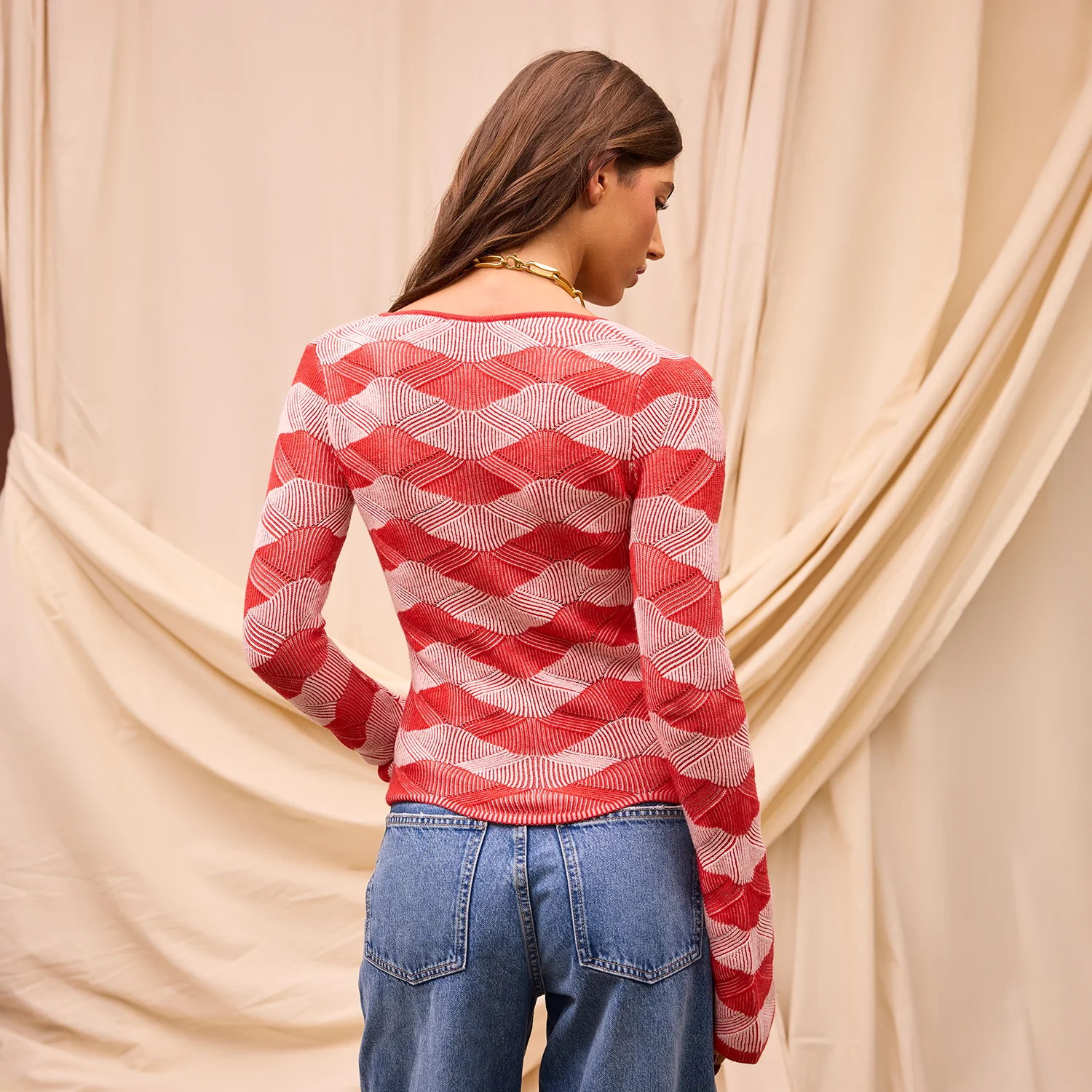Ingrid Knit Top - Vermillion - Image 5