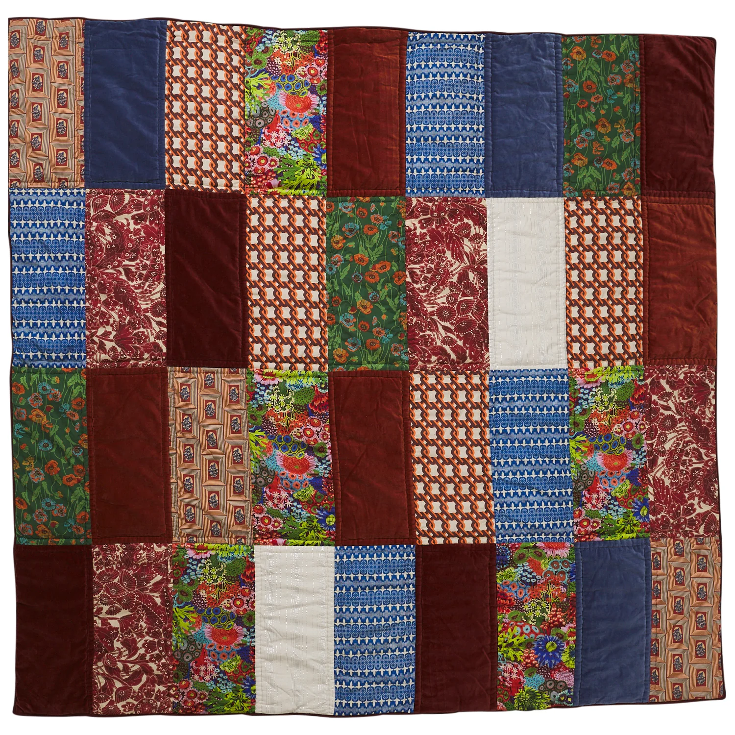 Kai Patchwork Bedcover - Garnet - Image 10