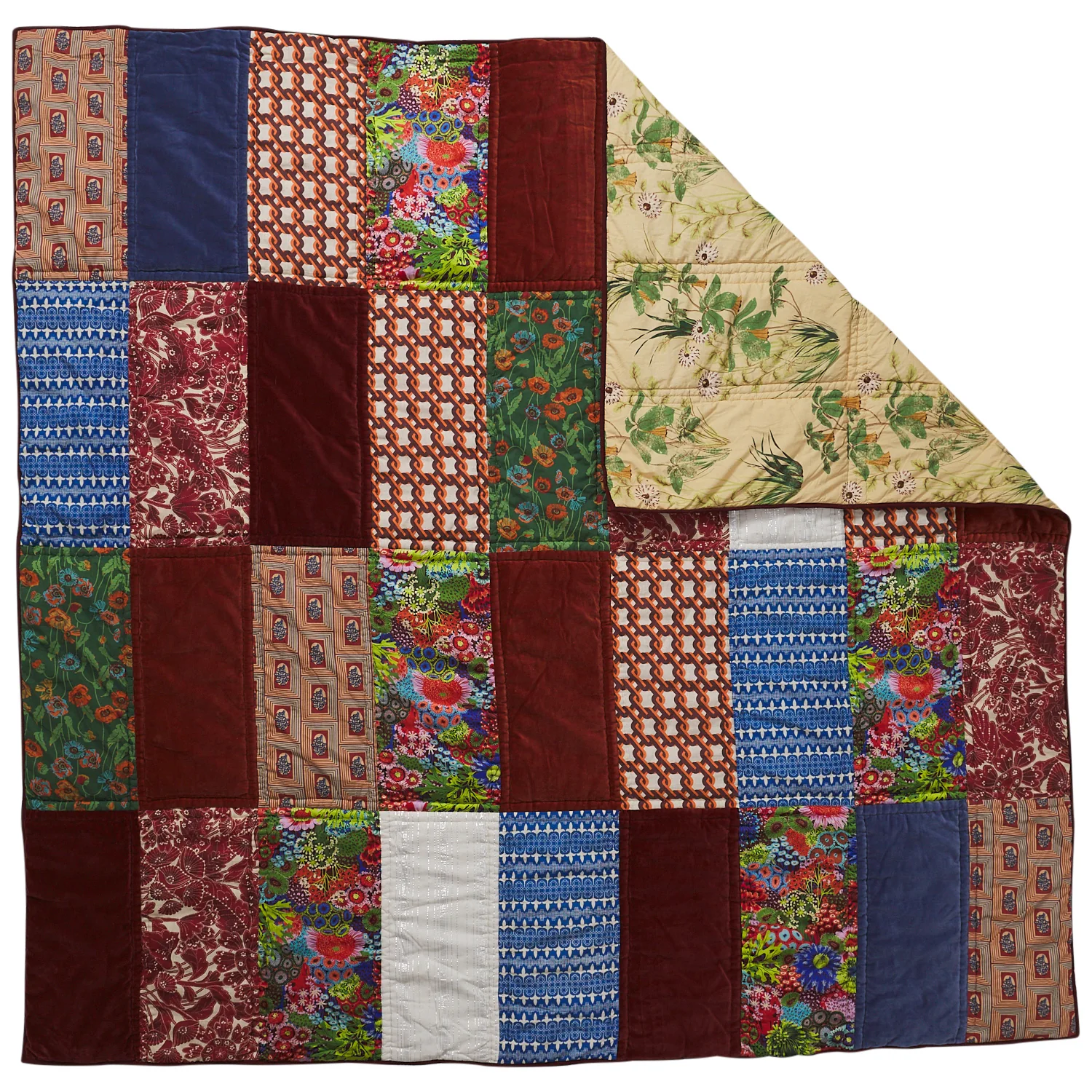 Kai Patchwork Bedcover - Garnet - Image 11