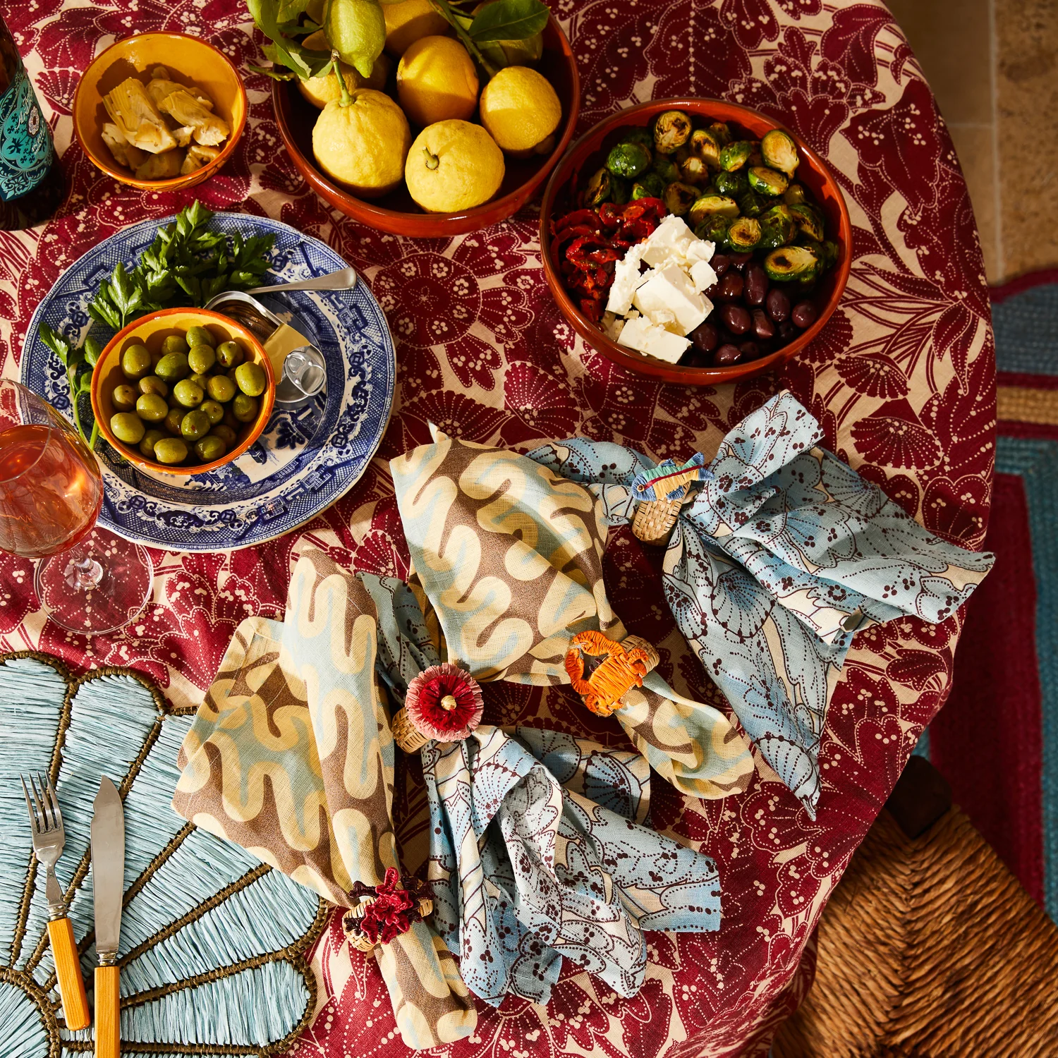 Lucia Napkin Set - Cerulean - Image 8