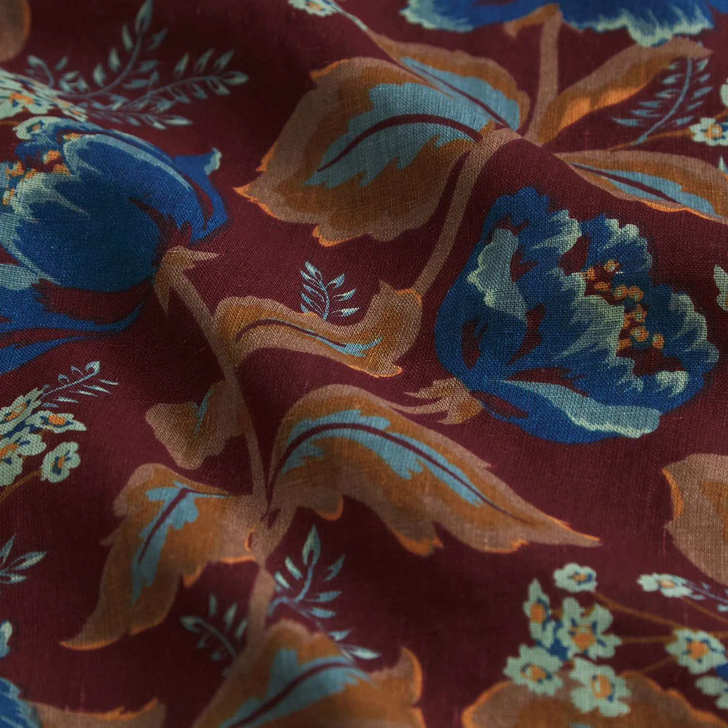 Margot Linen Quilt Cover - Mahogany - Image 4