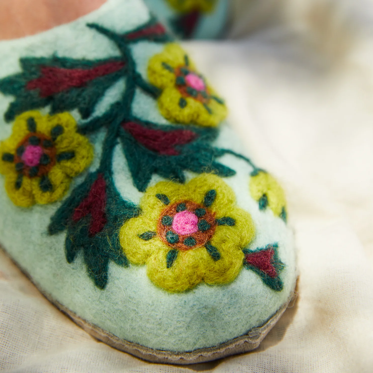 Marie Felt Slippers - Jade - Image 3