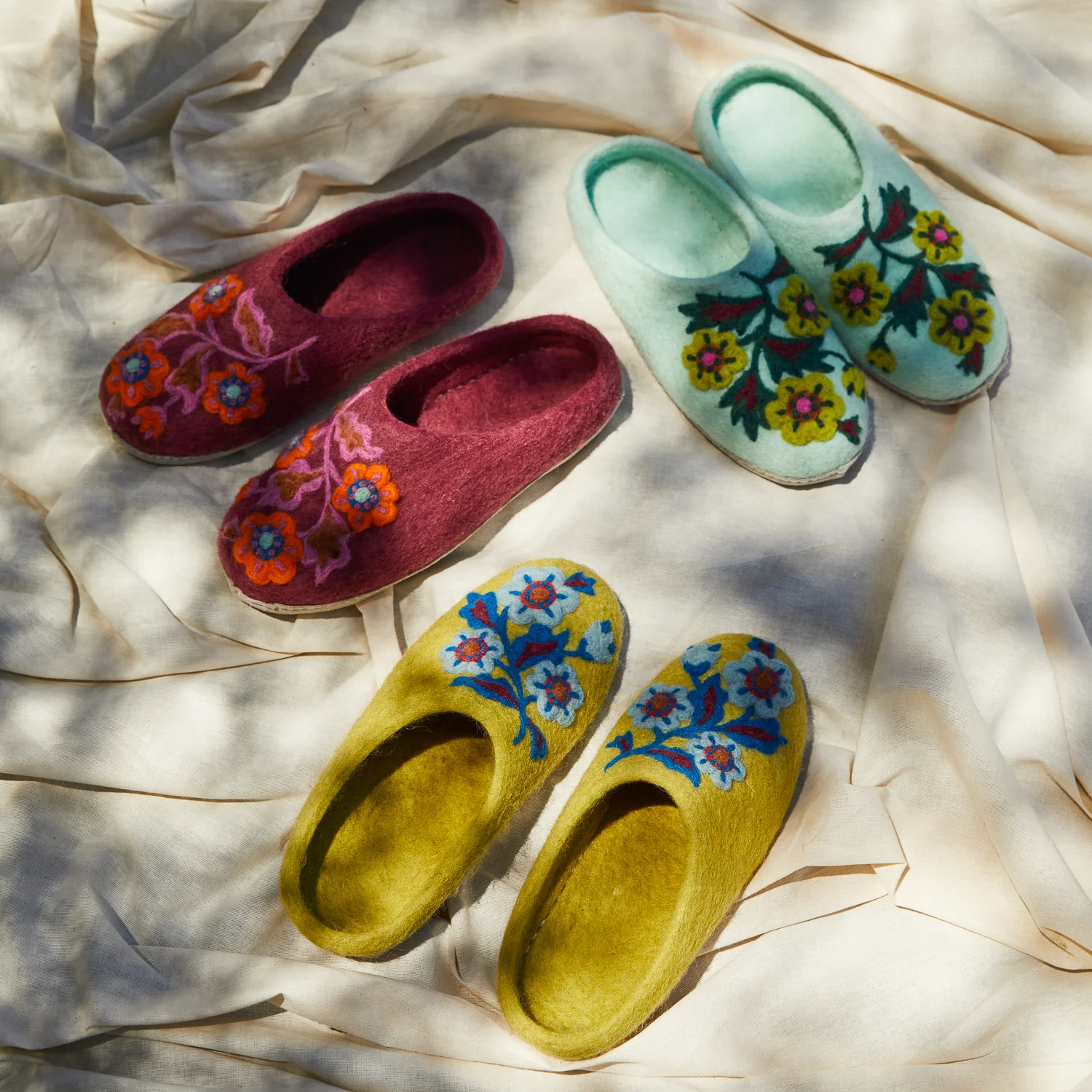 Marie Felt Slippers - Jade - Image 6