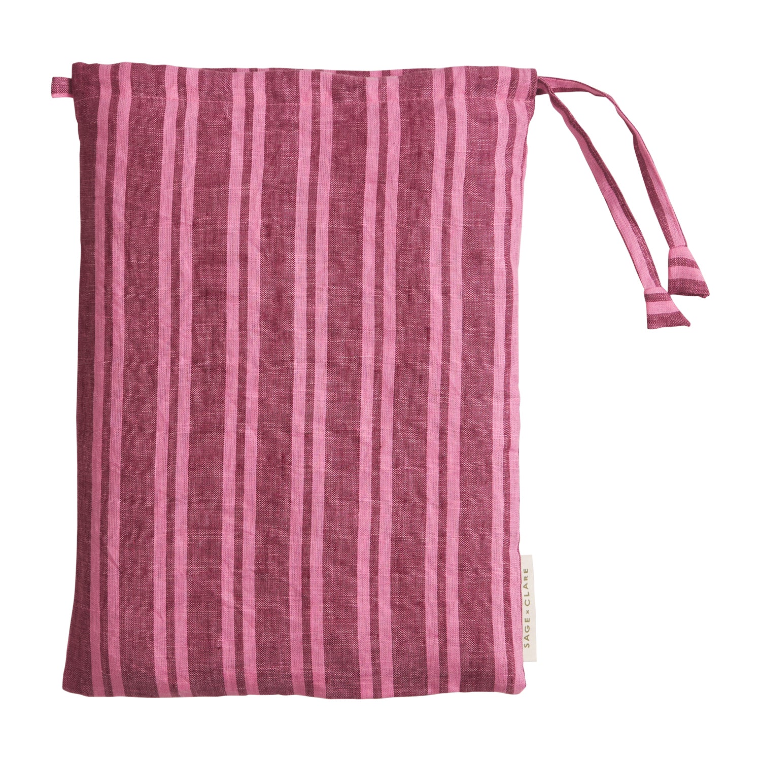 Nadine Linen Euro Pillowcase Set - Mahogany - Image 5