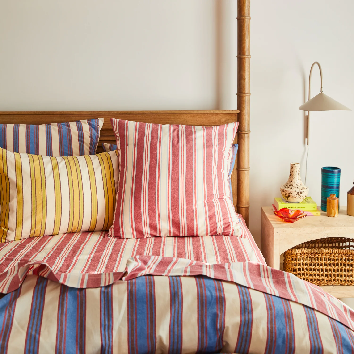 Selene Cotton Euro Pillowcase Set - Crimson - Image 5