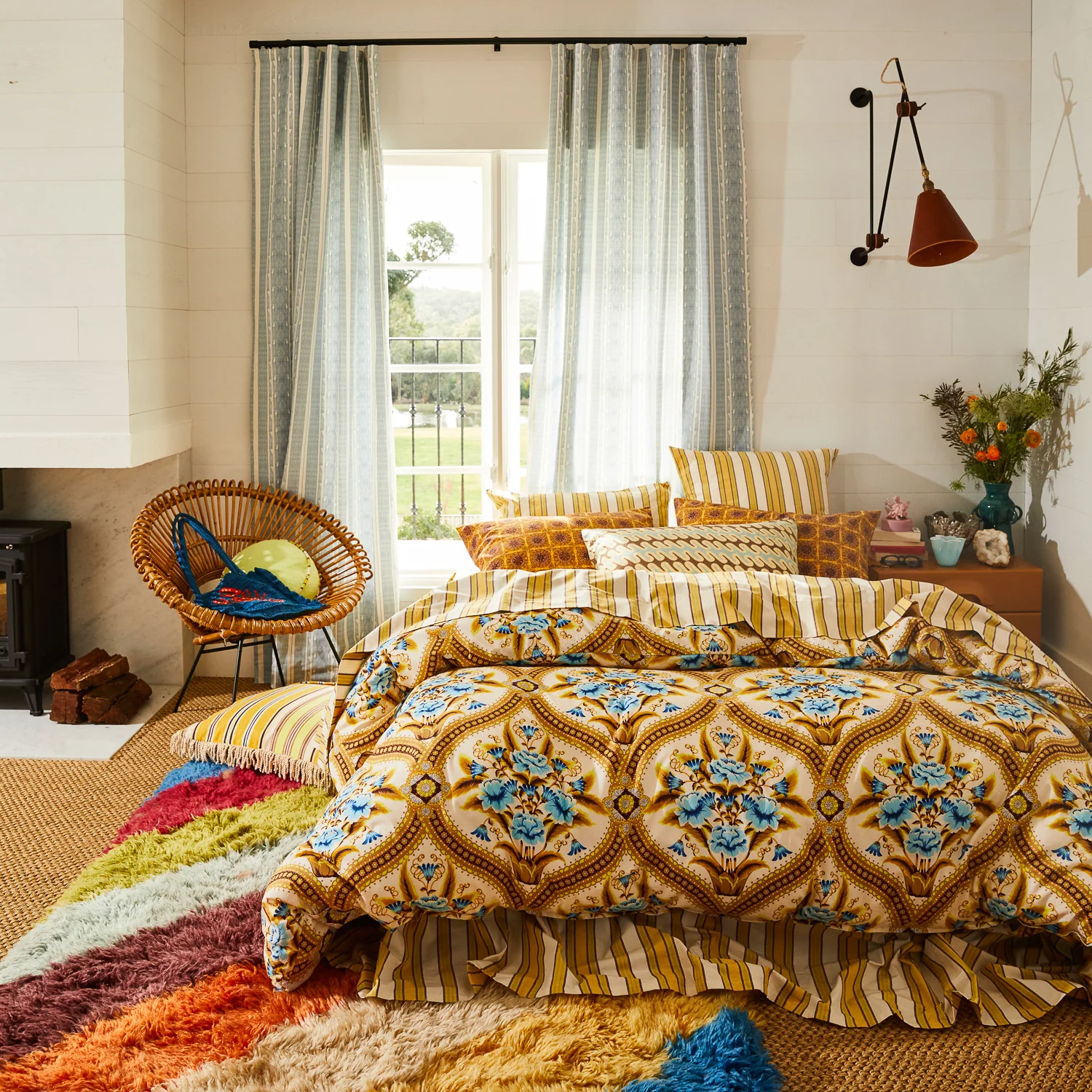 Selene Cotton Euro Pillowcase Set - Dune - Image 6