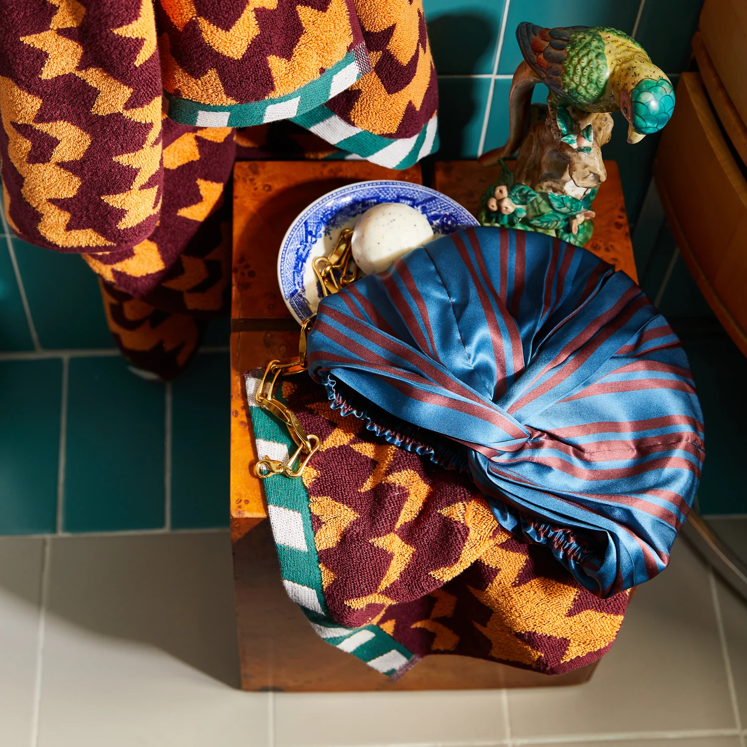 Taylor Silk Hair Turban - Capri - Image 4