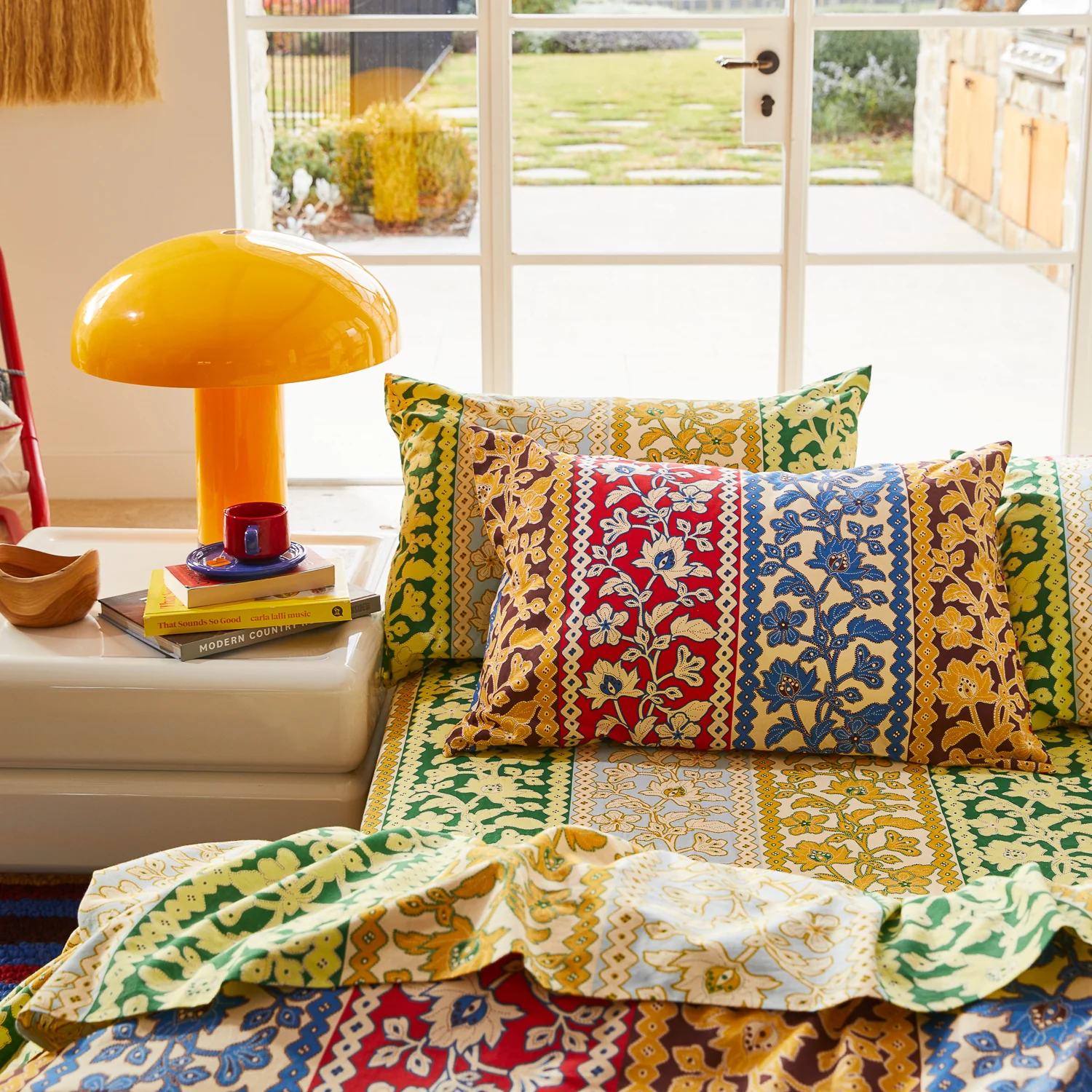 Thea Cotton Pillowcase Set - Vermillion - Image 6