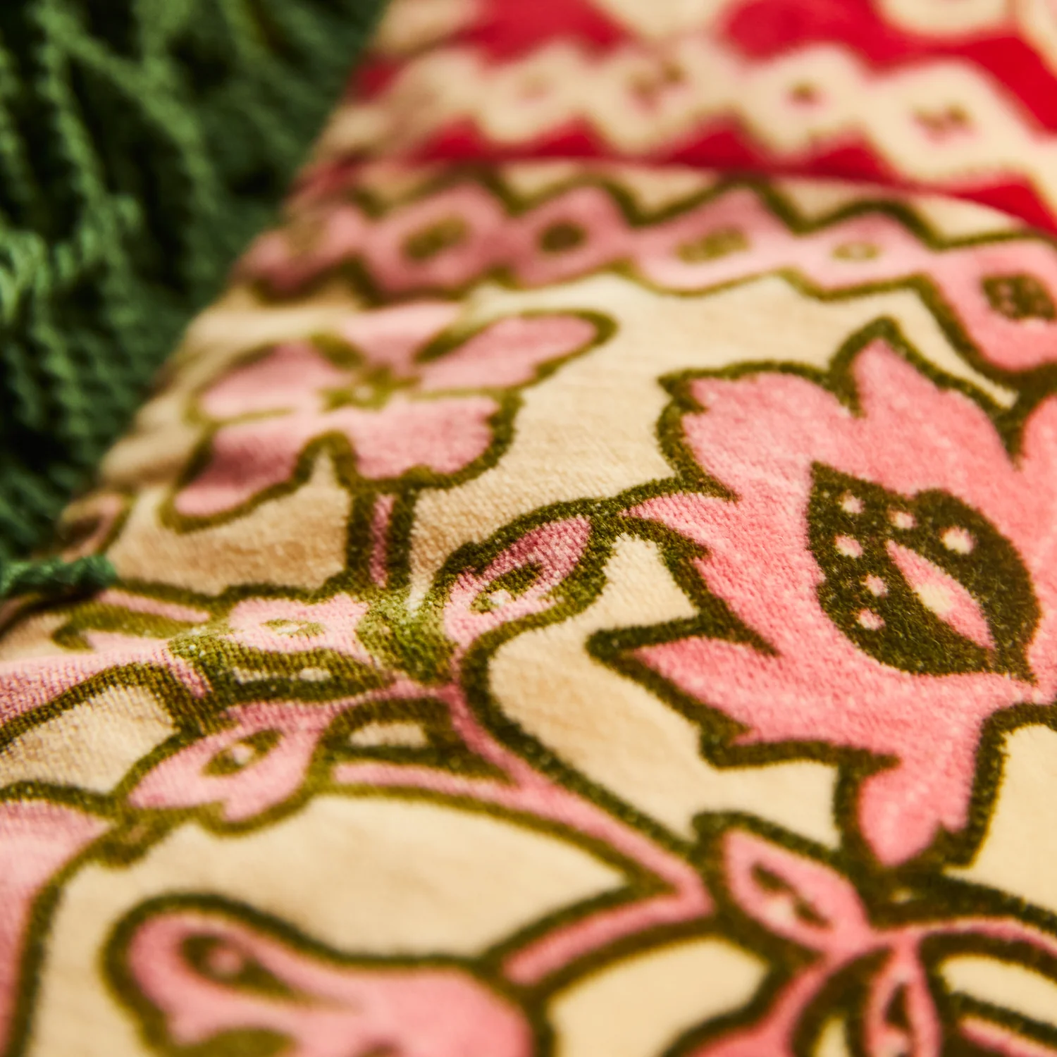 Thea Velvet Cushion - Kelp - Image 3